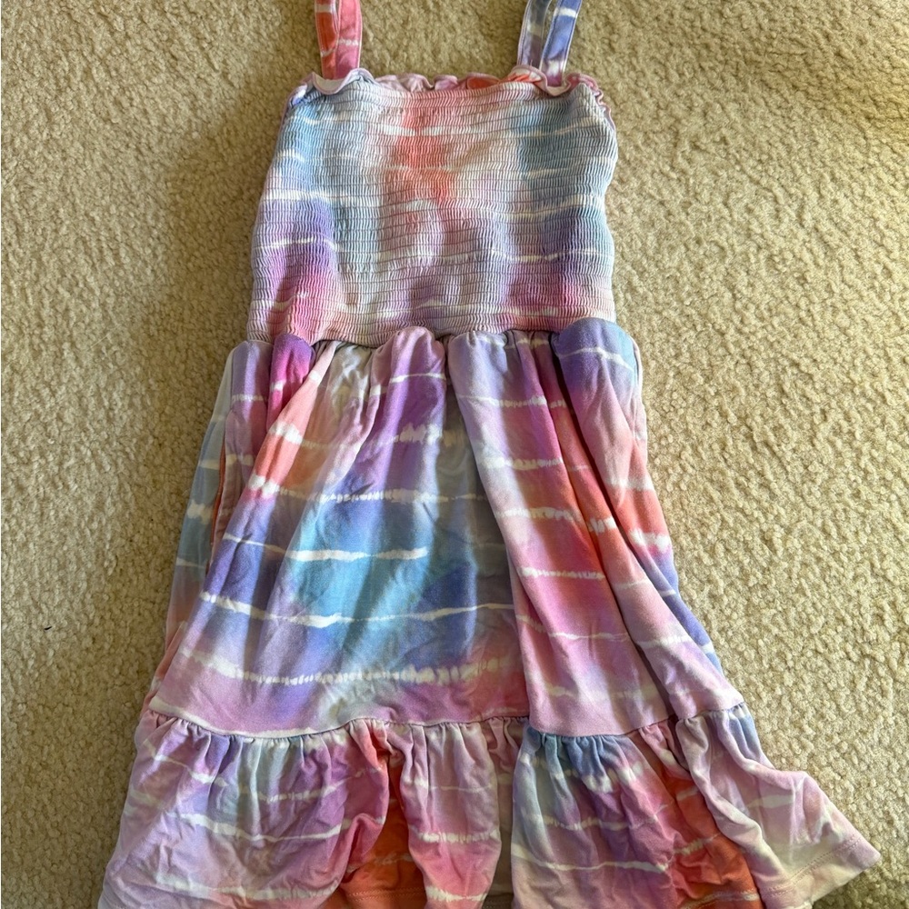 Little Sleepies Pastel Tie-Dye Kids Dress